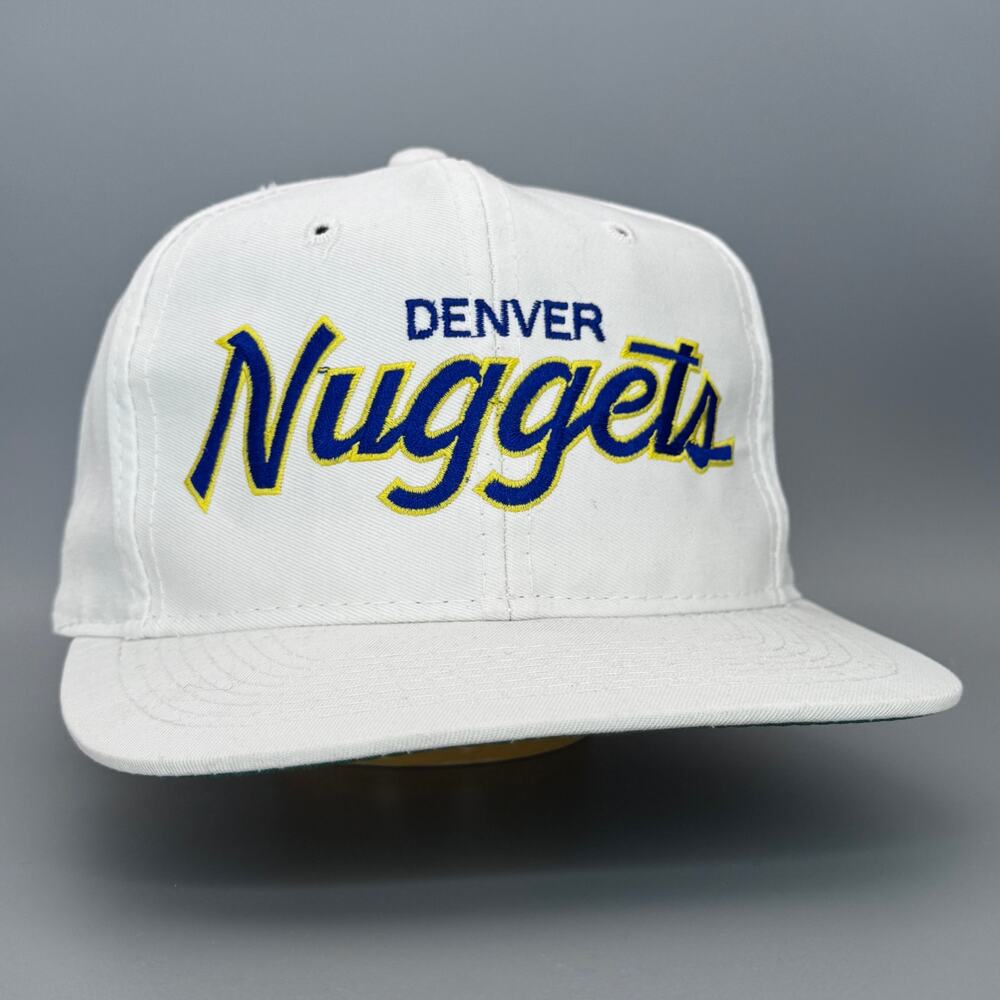 Vtg '90s Denver Nuggets Sports Specialties Script Hat Twill
